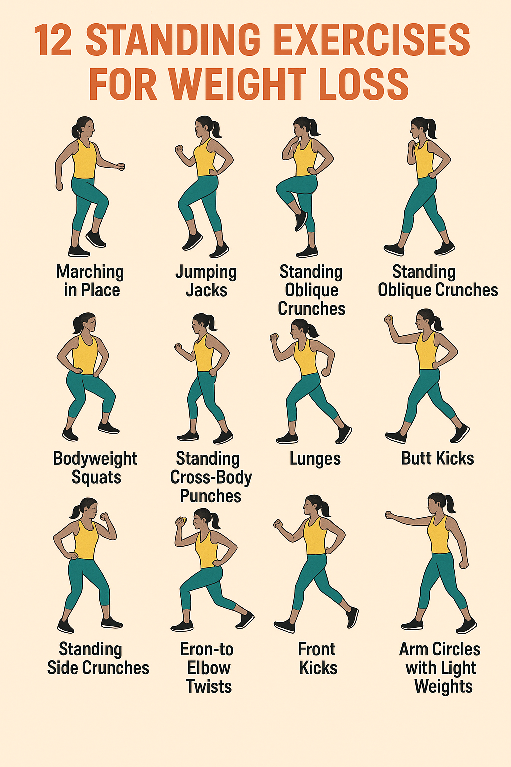 12 Standing Exercises for Weight Loss: Burn Fat Without Hitting the Floor!